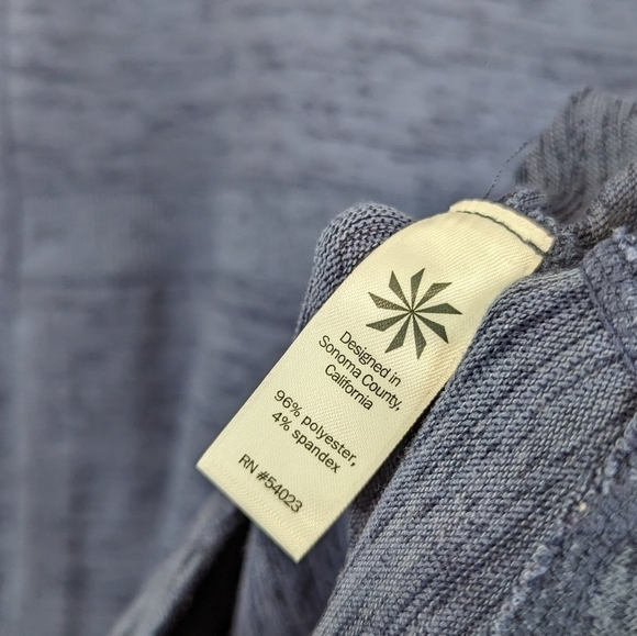 Athleta Sweatshirt Dress Small Techie Sweat Popover Tunic Blue Long Sleeve Hood - Picture 10 of 14